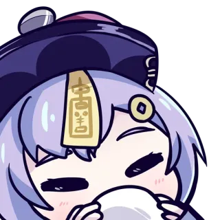 😋 5f2a244a Qiqi Genshin Impact Qiqi, Genshin Impact, anime, gioco, personaggio, carino telegram sticker