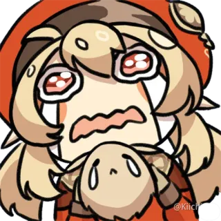😭 2466c4a0 Klee Genshin Impact klee, genshin impact, anime, pianto, triste, videogioco telegram sticker