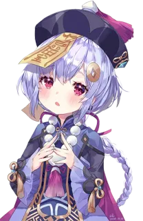 😳 278fe56e Qiqi Genshin Impact Anime, Videogioco, Personaggio, Qiqi, Genshin Impact telegram sticker