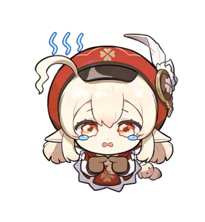 🥺 484bd0bd Klee Genshin Impact klee, genshin impact, triste, piangere, anime, personaggio telegram sticker