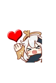 ❤️ e52322e8 Paimon Genshin Impact Anime, Videogioco, Cartone animato, Kawaii, Carino, Cuore, Paimon, Genshin Impact telegram sticker