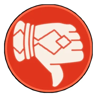 👎 22ca1ce9 Duim omlaag, Dislike, Negatief, Slecht, Nee, Afwijzen telegram sticker