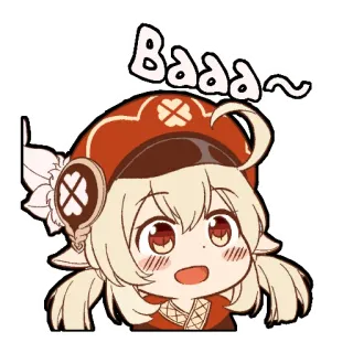 🥰 6522ace0 Klee Genshin Impact Baaa~ klee, genshin impact, anime, schattig, chibi, spel telegram sticker