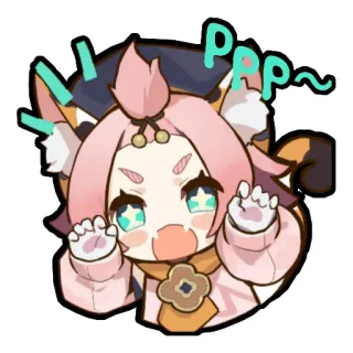 😼 c6b020b6 ppp~ schattig, anime, kat, kawaii, sticker telegram sticker