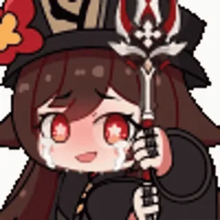 😳 05f16624 Hu Tao Genshin Impact Anime, Karakter, Menangis, Hu Tao, Genshin Impact telegram sticker