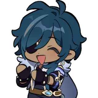 ❄️ 39e199bb Kaeya Genshin Impact 凯亚, 原神, 动漫, 角色, 游戏, 可爱, 贴纸 telegram sticker