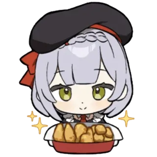 💛 aa193c42 Noelle Genshin Impact 诺艾尔, 原神, 动漫, 游戏, 女仆, 食物 telegram sticker