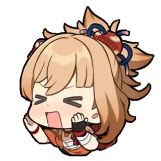 🔥 aa372388 Yoimiya Genshin Impact 动漫, 可爱, 卡哇伊, 原神, 宵宫, Q版 telegram sticker
