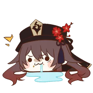 🔥 f67cbcef Hu Tao Genshin Impact 动漫, 可爱, 原神, 胡桃, Q版, 贴纸, 角色 telegram sticker