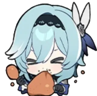 😋 599e6cb1 Eula Genshin Impact Eula, Genshin Impact, anime, chibi, video game, character telegram sticker