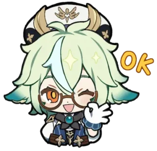 👌 851d1ab7 Sucrose Genshin Impact OK Sucrose, Genshin Impact, OK, Video game, Anime, Character, Sticker telegram sticker