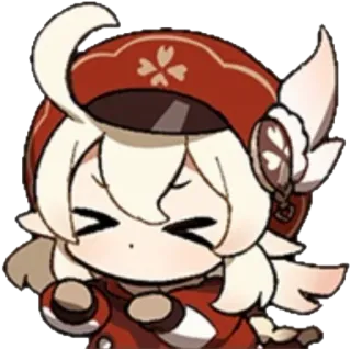 😖 fdd4cbf1 Klee Genshin Impact klee, genshin impact, video game, anime, sticker, cute, kawaii, chibi telegram sticker