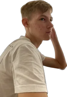 ☠️ 2c4410fb Person, Mann, blonde Haare, kaukasisch telegram sticker