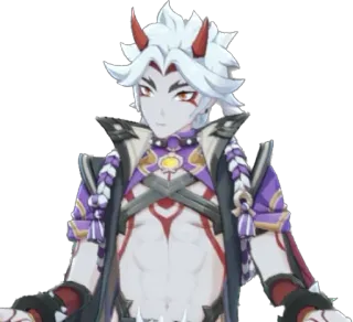 😦 4e7a6920 Arataki Itto Genshin Impact Anime, Videospiel, Genshin Impact, Charakter, Arataki Itto telegram sticker