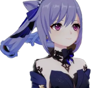 🙂 5b76dcb2 Keqing Genshin Impact Anime, Spiel, Süß, Mädchen, Keqing telegram sticker