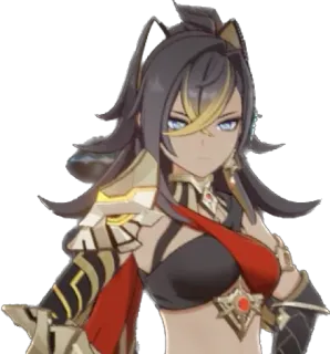 🤨 75a39a1b Dehya Genshin Impact Videospiel, Anime, Weiblich, Charakter, Wild, Genshin Impact, Dehya telegram sticker