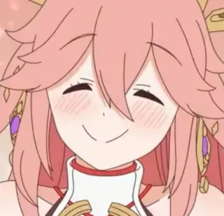 💓 5d6ef865 Yae Miko Genshin Impact Anime, Video game, Genshin Impact, Yae Miko, Fofo, Sorrindo telegram sticker