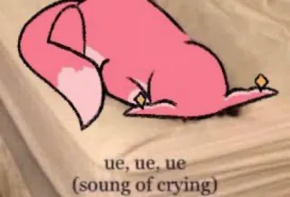 🥲 8945db6c ue, ue, ue
(soung of crying) chorando, triste, rosa, raposa, anime, mangá, desenho animado telegram sticker