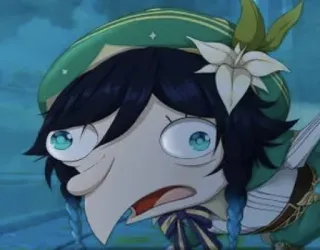 😳 5782abc0 Venti Genshin Impact anime, videogame, venti, genshin impact, grappig, meme telegram sticker