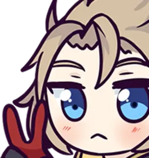 😐 7d99b28b Anime, Hoạt hình, Nhân vật, Sticker, Dấu hiệu hòa bình whatsapp sticker