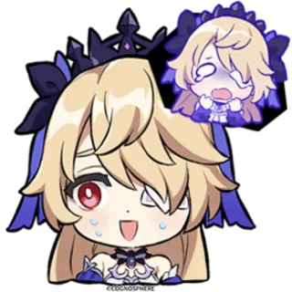 ⭐️ 345ac85f Fischl Genshin Impact Anime, Spel, Videogame, Genshin Impact, Fischl, Sticker telegram sticker