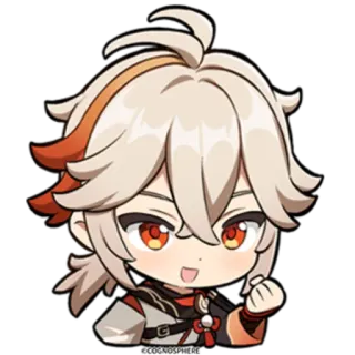 ⭐️ 5aafc754 Kaedehara Kazuha Genshin Impact Anime, Chibi, Genshin Impact, Kazuha, Videogame telegram sticker