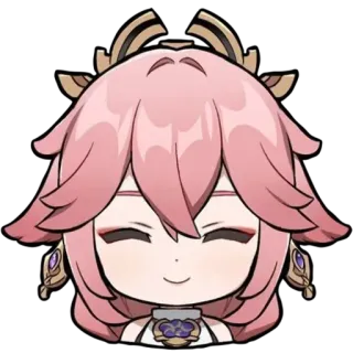 ⭐️ 6ce87601 Yae Miko Genshin Impact Anime, Genshin Impact, Yae Miko, Spel, Sticker, Leuk telegram sticker