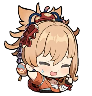⭐️ 7b97be26 Yoimiya Genshin Impact Anime, Sticker, Genshin Impact, Yoimiya, Leuk, Kawaii telegram sticker