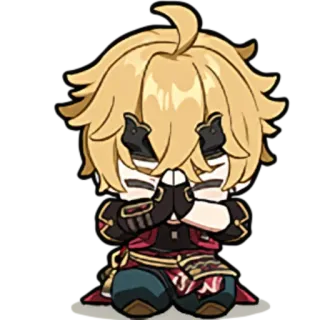 ⭐️ 8d402cf0 Thoma Genshin Impact Anime, Spel, Schattig, Thoma, Genshin Impact, Sticker, Chibi telegram sticker