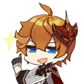 ⭐️ ea047a41 Tartaglia Genshin Impact Tartaglia, Genshin Impact, Childe, Anime, Spel, Sticker telegram sticker