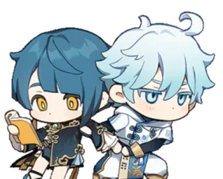 ⭐️ ecf0ac85 Anime, Chibi, Vriendschap, Schattig, Personages telegram sticker