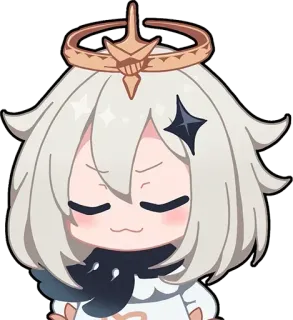 😏 0bf6b0d1 Paimon Genshin Impact パイモン, 原神, アニメ, ゲーム, キャラクター, ちび, 可愛い telegram sticker