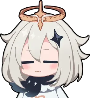 ☺️ a7a8164f Paimon Genshin Impact パイモン, 原神, ゲーム, アニメ, かわいい, カワイイ telegram sticker