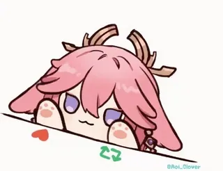 ❤️ 0b86b391 @Roi_Clover dễ thương, anime, kawaii, nhãn dán, nghệ thuật số telegram sticker