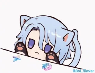 ❤️ cf49e92b @Aoi_Clover_ mèo, anime, dễ thương, nghệ thuật số, vẽ, kawaii telegram sticker