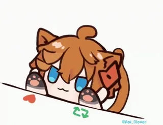 ❤️ f74b6de6 Anime, Hoạt hình, Mèo, Dễ thương, Kawaii, Sticker telegram sticker