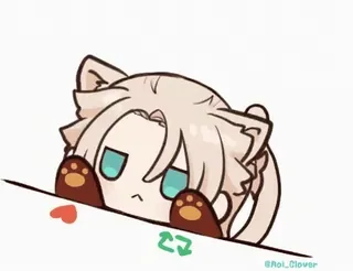 ❤️ feb2f12f Albedo Genshin Impact Albedo, Genshin Impact, mèo, anime, game, sticker, dễ thương telegram sticker