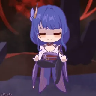 😠 5109971b Raiden Shogun Genshin Impact Anime, Videospiel, Süß, Raiden Shogun, Genshin Impact, Chibi whatsapp sticker