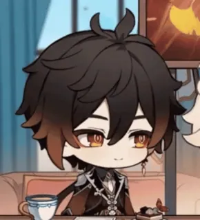 😌 316639ec Zhongli Genshin Impact Anime, Videospiel, Genshin Impact, Zhongli, Charakter, Chibi telegram sticker