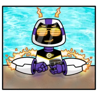 🔆 f9b33444 หุ่นยนต์, เครื่องจักร, อนาคต, วิทยาศาสตร์, ตัวละคร telegram sticker