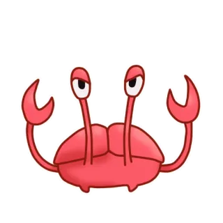 😡 0989bc08 crabe, dessin animé, mer, animal, mignon, créature telegram sticker