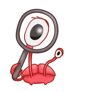 🧐 3f2eb02c dessin animé, personnage, loupe, oeil, monstre, mignon telegram sticker