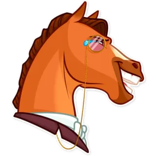 Gentleman Horse telegram stickers