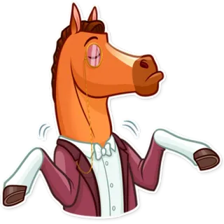 Gentleman Horse telegram stickers