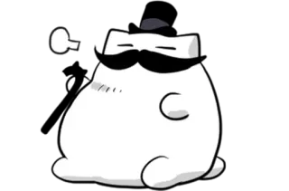 🌟 5fc66076 cartoon, moustache, character, animal, cute, funny whatsapp sticker