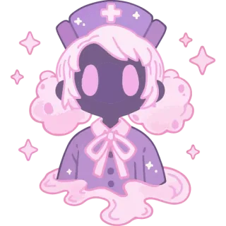 💉 c322c6ce enfermera, lindo, kawaii, pastel, médico, salud whatsapp sticker