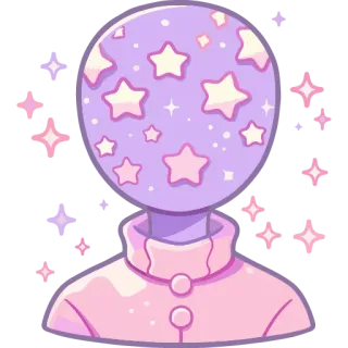 👤 cd8b475f estrella, lindo, pastel, kawaii, estético, brillo whatsapp sticker