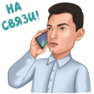 📲 5ca9b522 НА СВЯЗИ! 남자, 전화, 통화, 소통, 전화걸기 telegram sticker