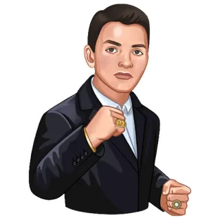 💪 8b3a49d7 남자, 정장, 만화, 비즈니스, 반지 telegram sticker