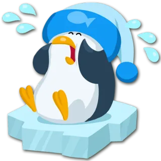 😫 1aa12aba เพนกวิน, น้ำแข็ง, ฤดูหนาว, หนาว, เศร้า, ร้องไห้ telegram sticker